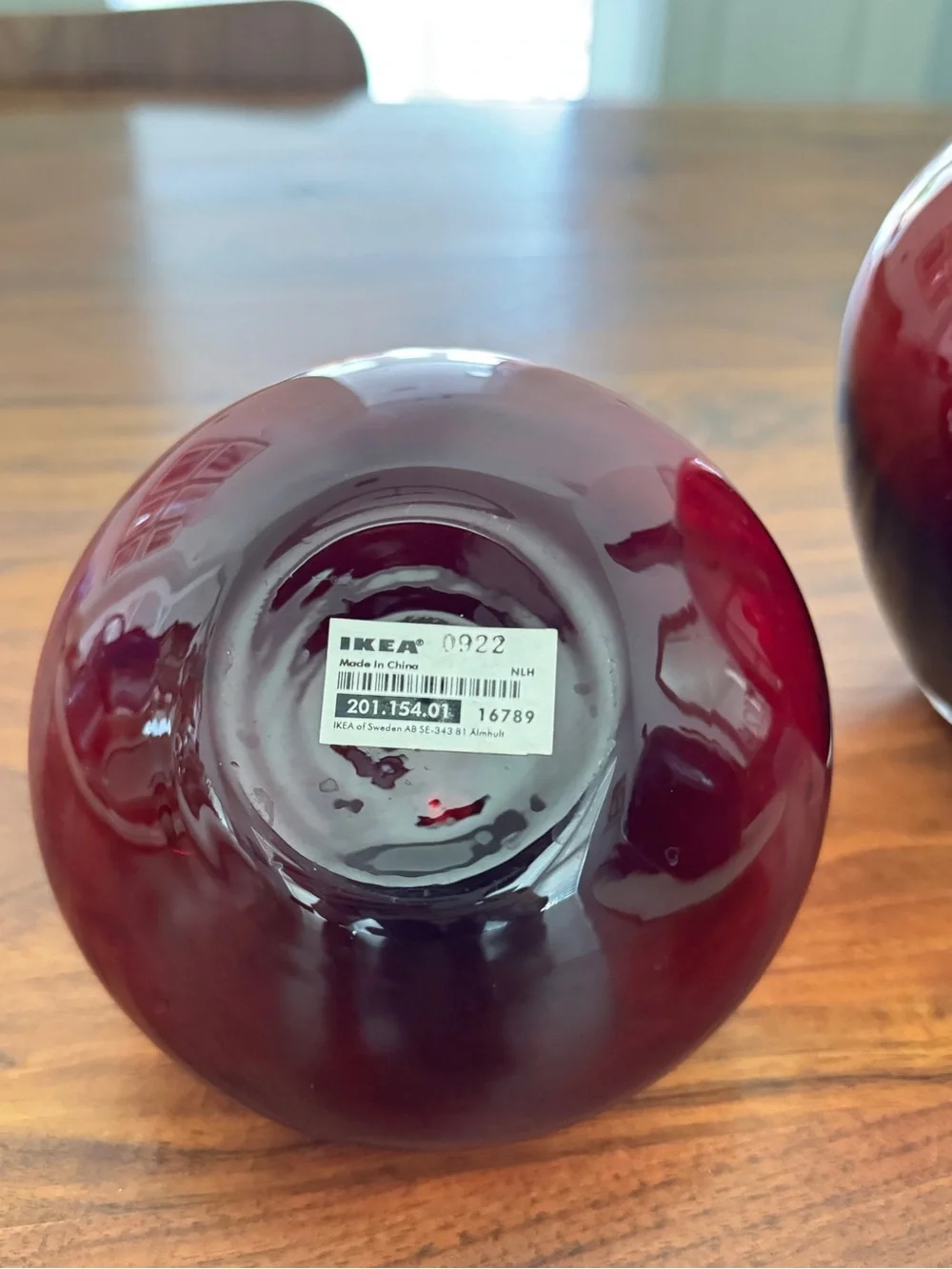 Ikea RUBY RED Salong Glass Bud VASES by Modernist Johanna Jelinek Set~2 Retired